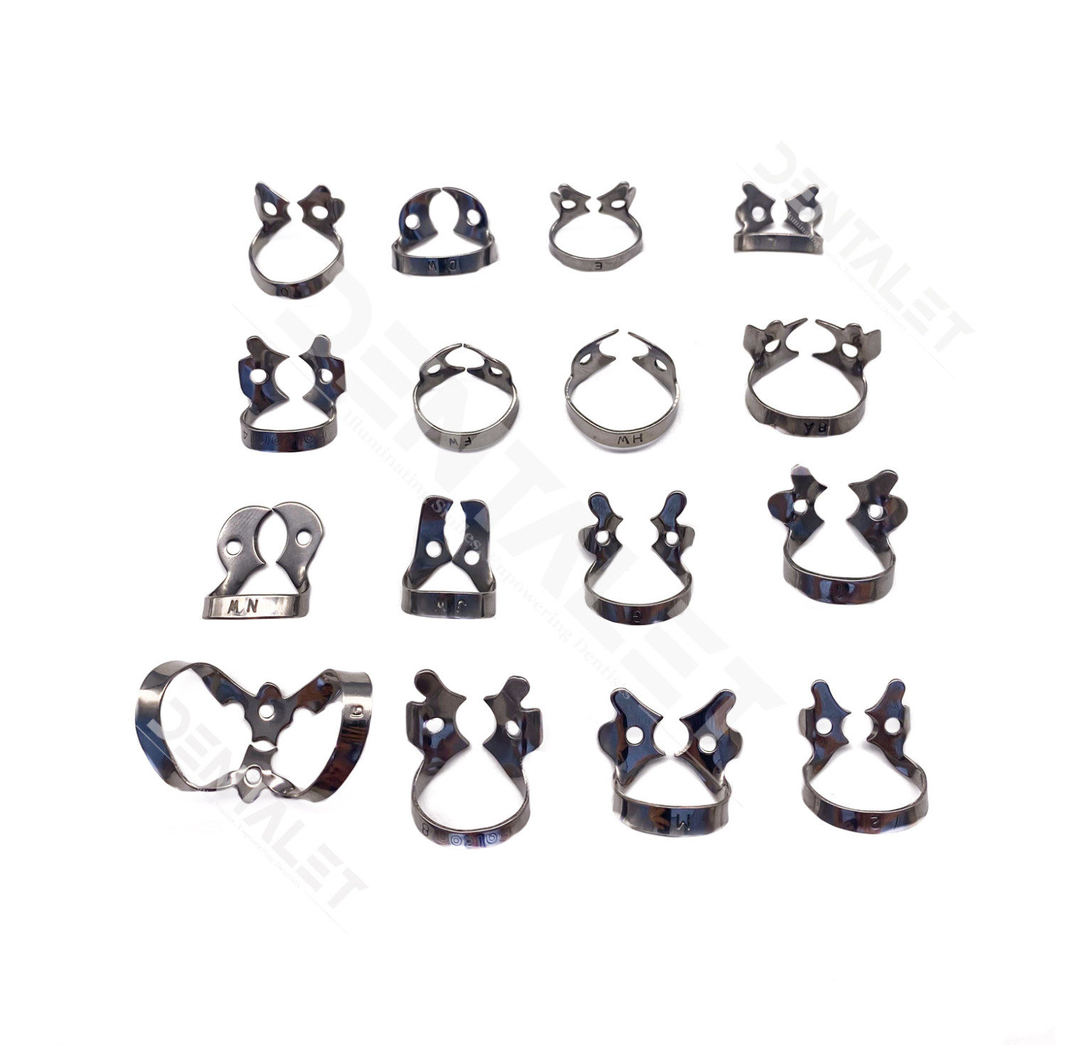 Kit D'instruments Pour Digue Dentaire (Rubber Dam) - 12 Crampons + Cadres - Neuf TK PLUS Pour Endodontie