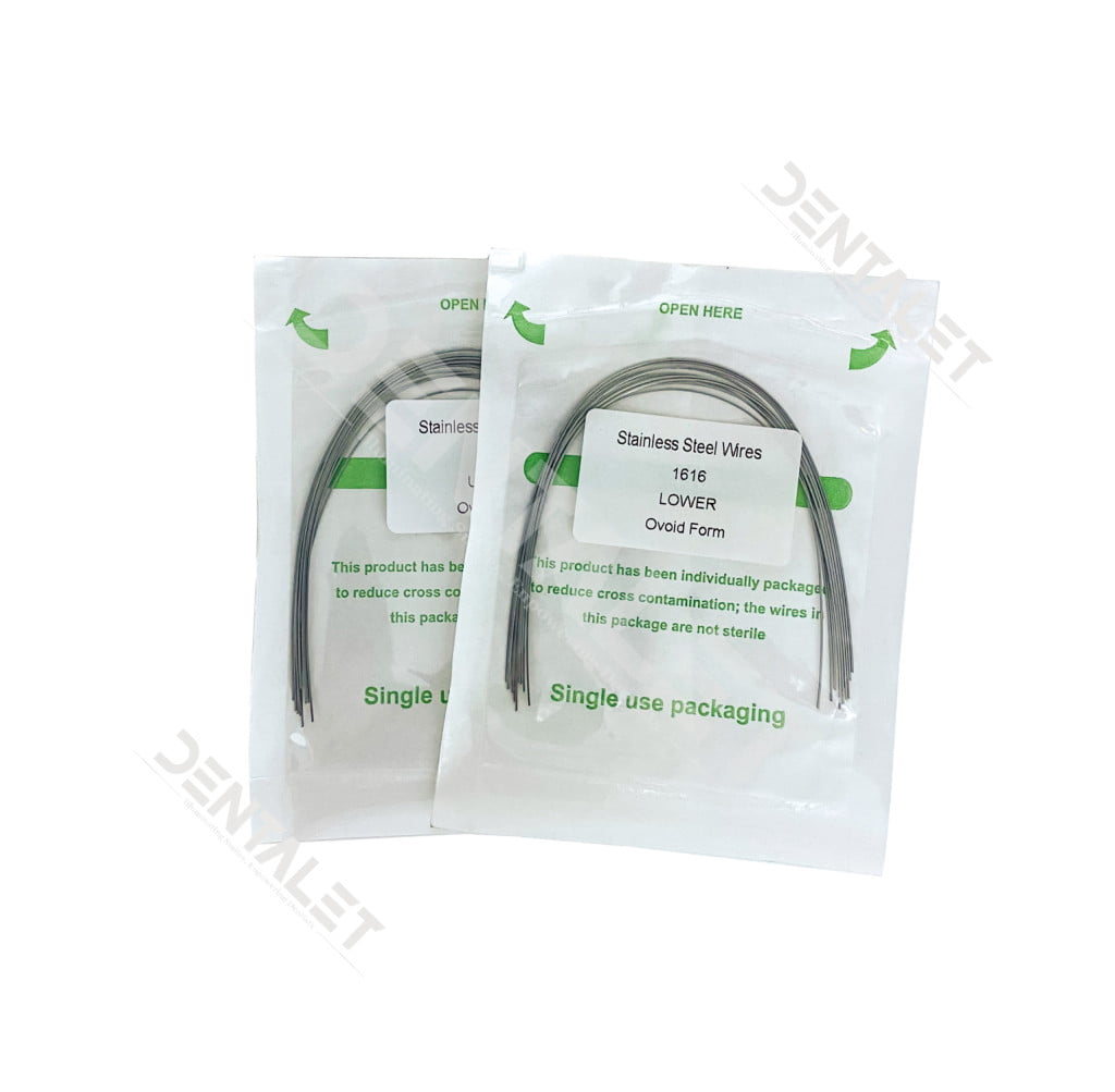 10 Packs De Fils Orthodontiques En Acier Inoxydable 17x22 Mm - Forme Rectangulaire Pour Arcade Supérieure, Marque AZDENT